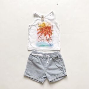 Oshkosh tank/carters shorts set EUC 6 months
